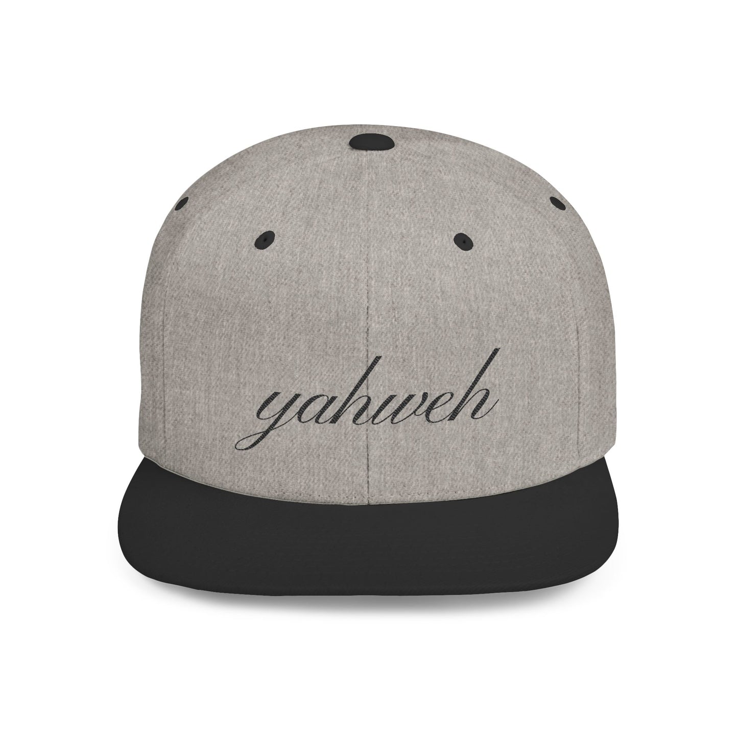 Yahweh Flat Bill Snapback Hat, Trendy Streetwear Cap - Unisex