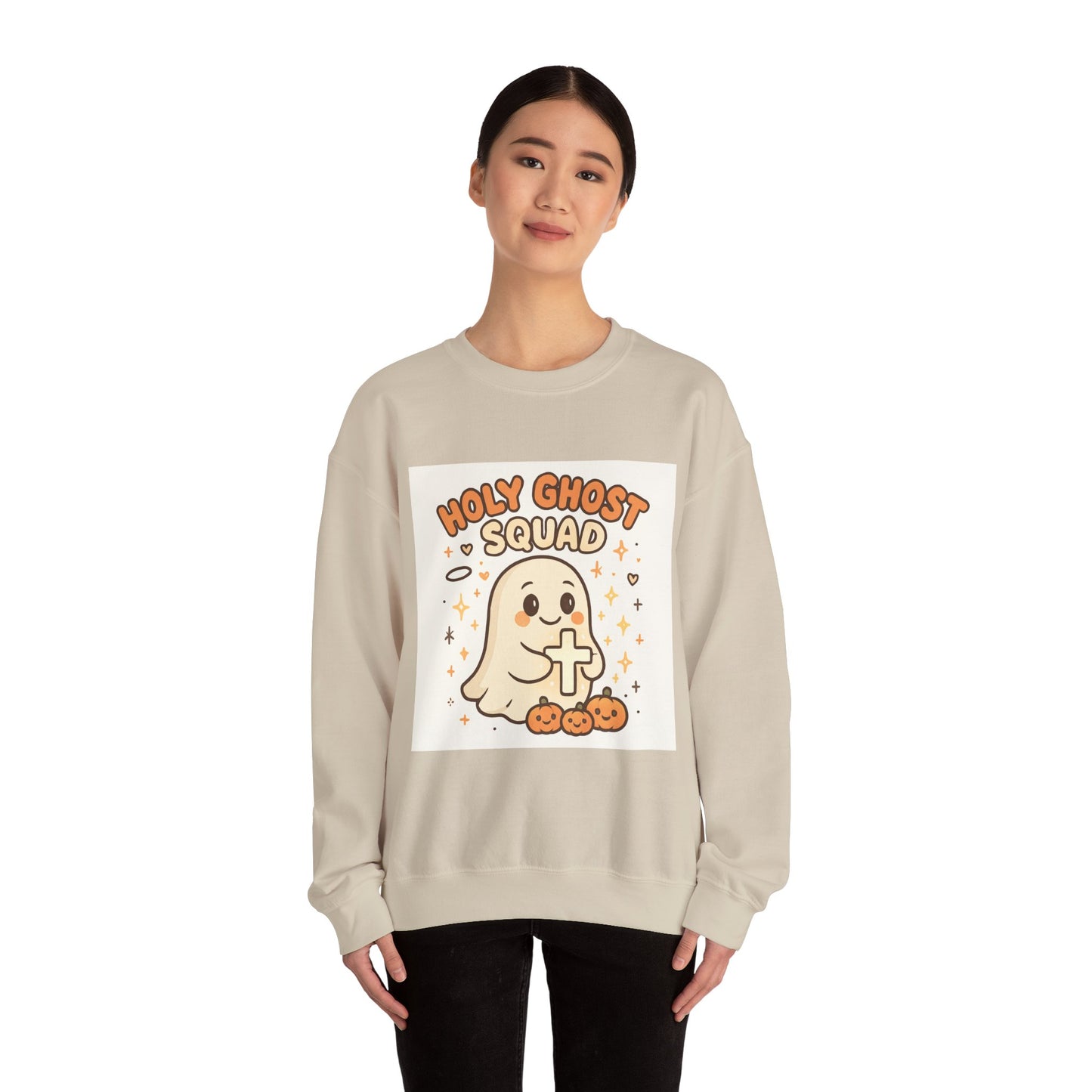 Cute Holy Ghost Unisex Heavy Blend™ Crewneck Sweatshirt