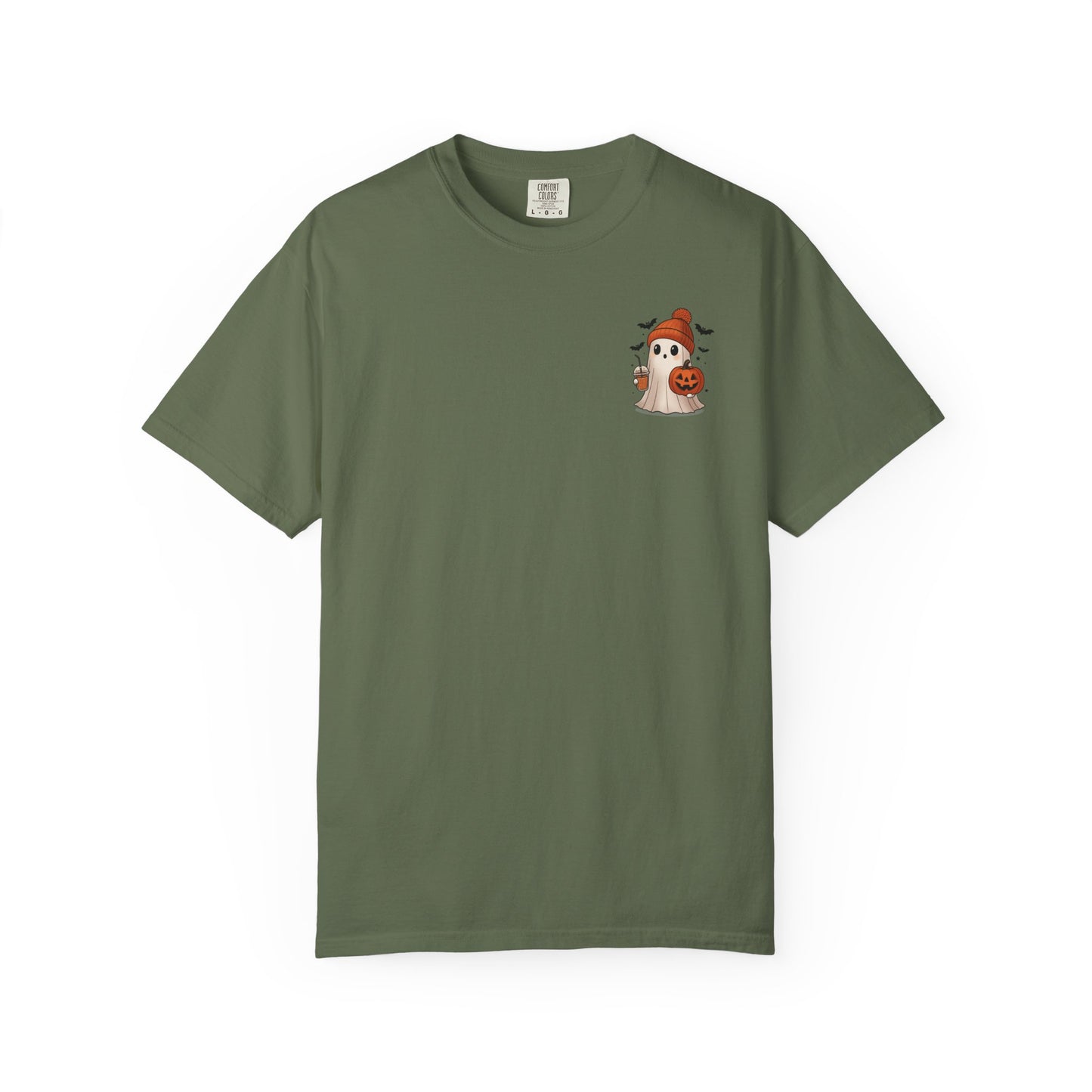 Halloween Holy Ghost T-Shirt, Unisex Garment-Dyed Tee for Halloween, Spooky Season Apparel, Ghost Lover, Cute Halloween Shirt