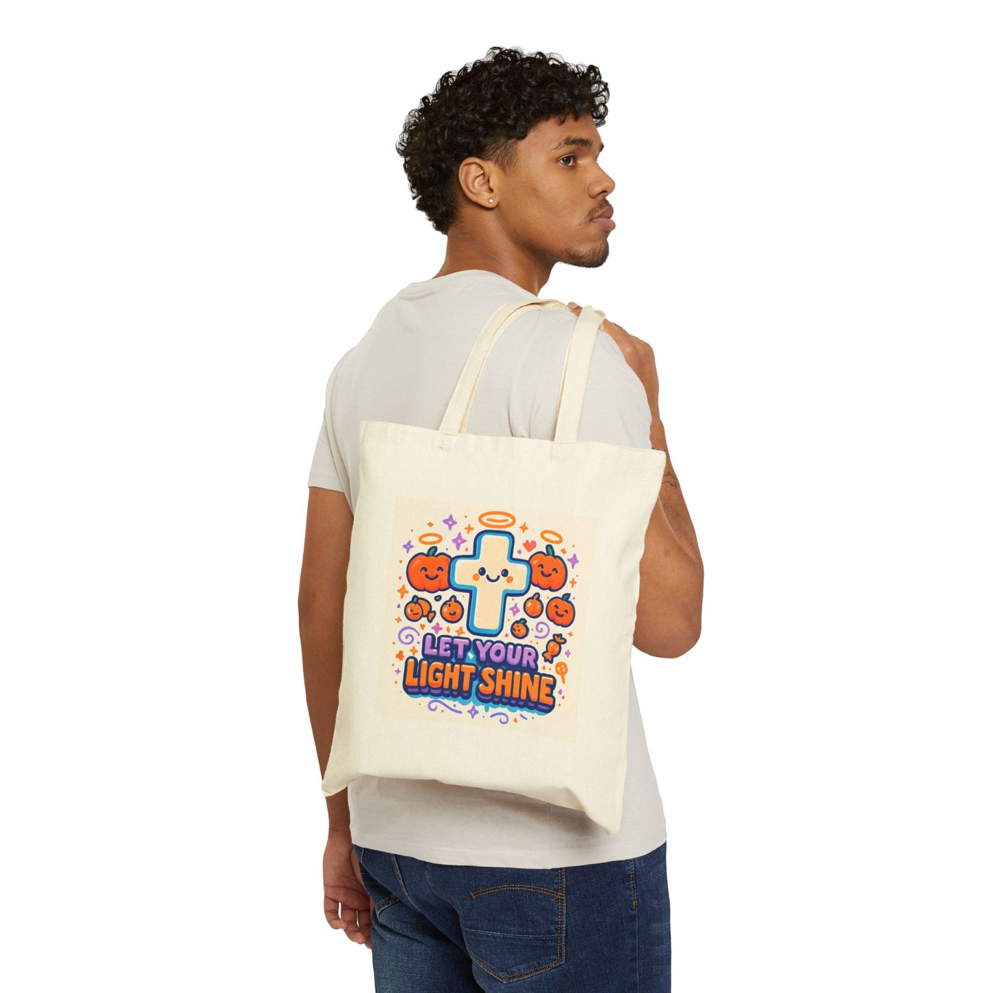 Let Your Light Shine - Fall - Cotton Canvas Tote Bag