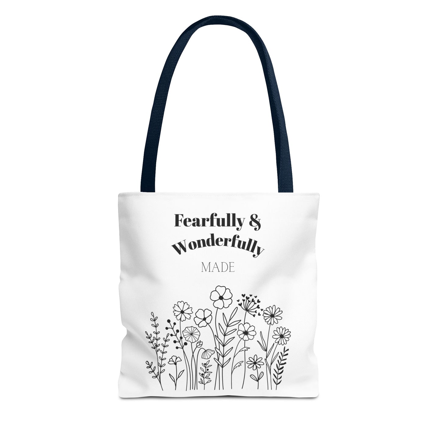 Fearfully & Wonderfully Made Floral Tote Bae