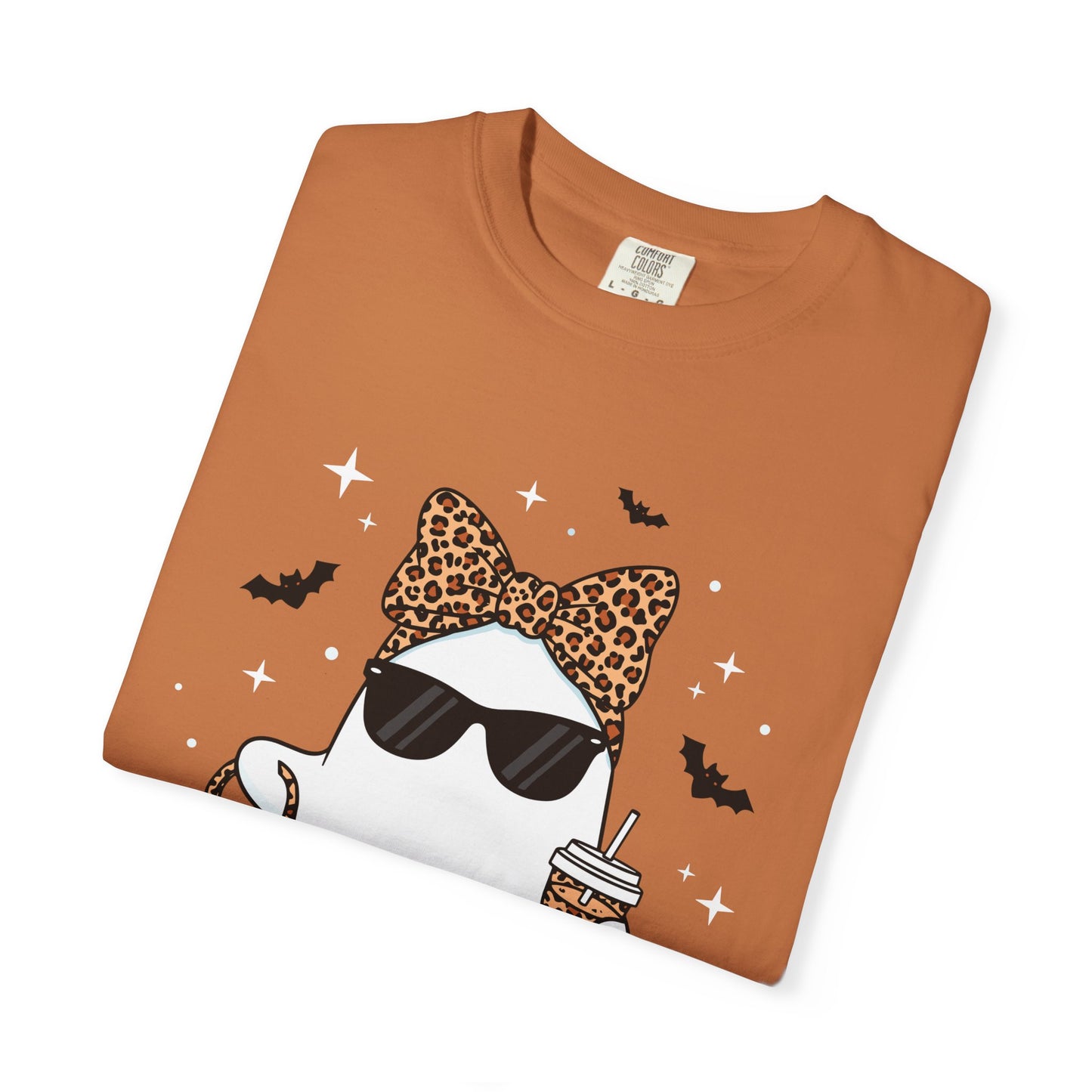 Stylish Fancy Ghost T-Shirt, Funny Tee, Cute Halloween Apparel, Unisex Casual Top, Gift for Cat Lovers, Sunday Funday Shirt