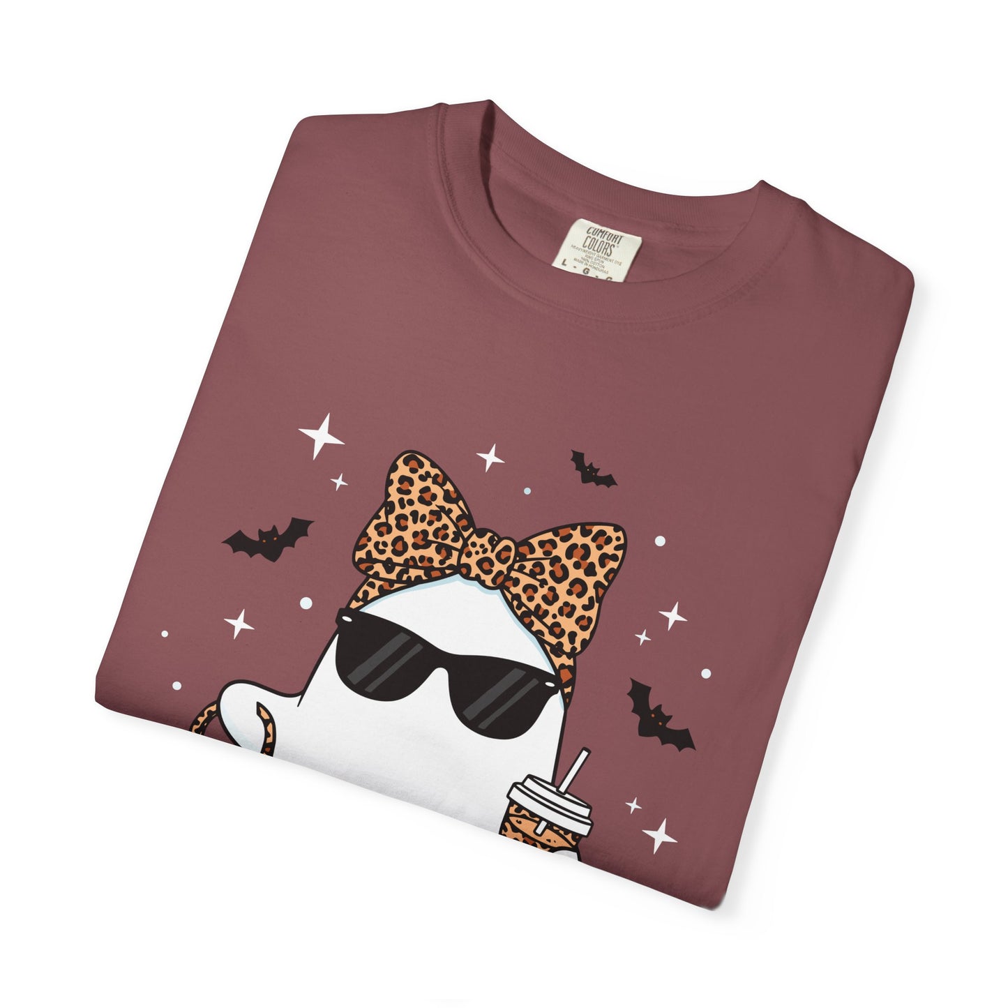 Stylish Fancy Ghost T-Shirt, Funny Tee, Cute Halloween Apparel, Unisex Casual Top, Gift for Cat Lovers, Sunday Funday Shirt