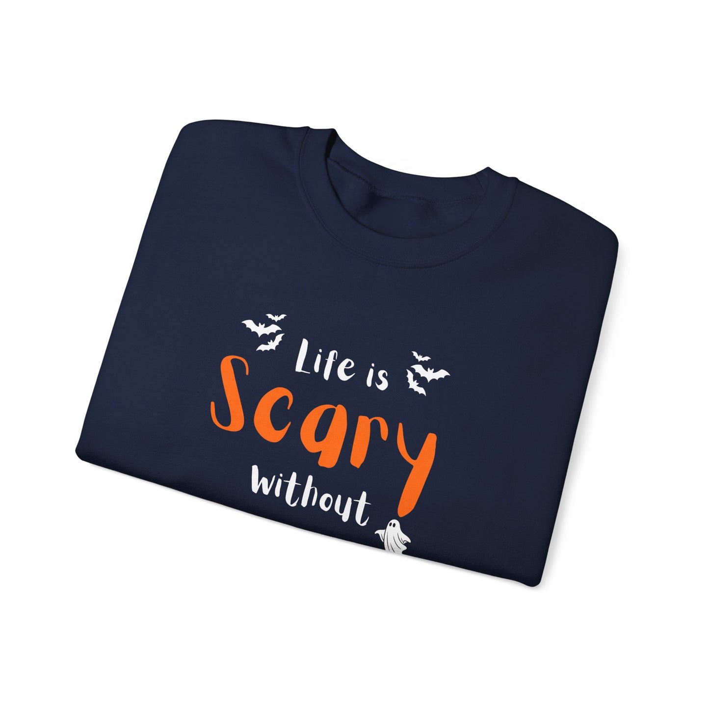 Scary Jesus Sweatshirt - Cozy Unisex Crewneck for Halloween, Faith, Religious Gifts, Church Events, Everyday Wear