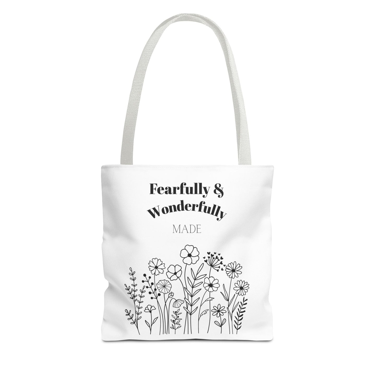 Fearfully & Wonderfully Made Floral Tote Bae